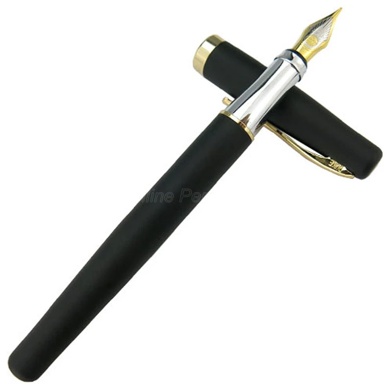 

Duke 209 Steel Fountain Pen Medium Nib , Matte Black With Gold Clip Advanced Professional For Writing Gift Pen