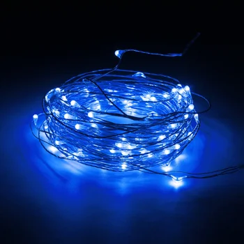 

10M Silver Wire 100 LED String Light for Christmas Wedding DC 12V Waterproof LED Fairy Light Lamp Adapter US Plug