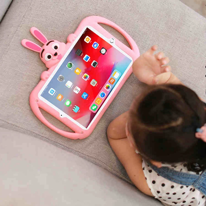 Чехол для iPad 10 2 7 го поколения детский мультяшный силиконовый чехол подставка