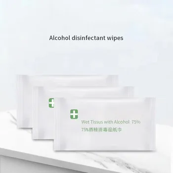 

100Pcs Alcohol Pads Disposable Disinfection Cotton Wipes Emergency Cleaning Wipe Outdoor Indoor Sanitizing Wipes, Alcohol Formul