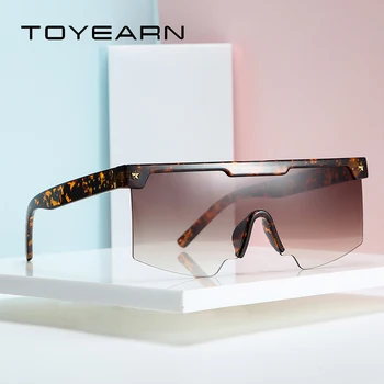 

New Fashion Luxury Brand Designer Square Oversized Sunglasses Women Men Vintage Flat Top Gradient Rivet Star Sun Glasses UV400