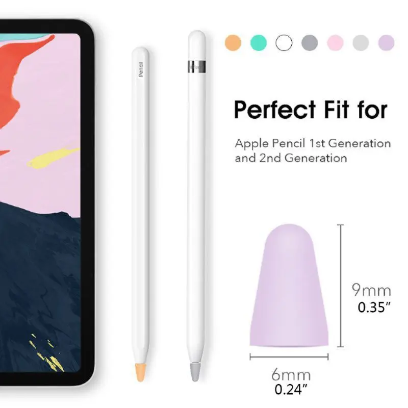 6 шт. для Apple Pencil 1 2 Tablet Stylus Touch Pen чехол для сенсорного экрана чехол