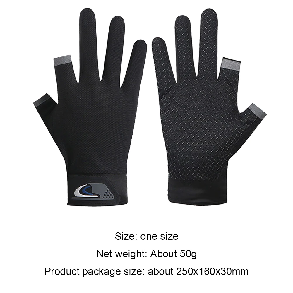 1 Pair Winter Fishing Gloves 2 Cut Fingers Fingerless Gloves Men Women Breathable Anti-slip Fishing Wear for Pesca Fitness fingerless gloves fishing gloves
