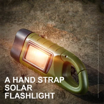 

Hand-Cranked Electric LED Solar Flashlight Lighting Glare Rechargeable Flashlight Strong Lamp Camp Lampara Portable Mountaineer