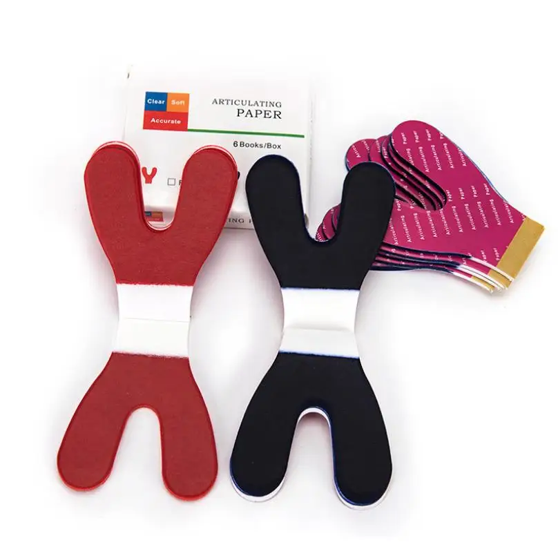 

6 books/box Dentistry Articulating Paper Strips Y Shape Thin Thick Bite Paper Strips Dentist Dental Tools