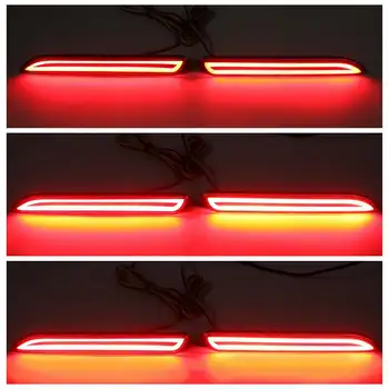 

2Pcs 12V Flow Led Car Rear Bumper Reflector Tail Brake Light Bar For Toyota Camry Matrix Reiz Sienna Innova/Lexus Gx470 Rx300