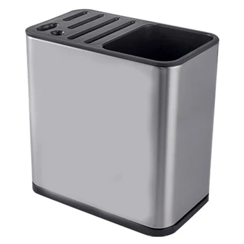 

Promotion! Utensil Holder Stainless Steel Utensil Holder Knife Block, Large Capacity Organizer Caddy for Spoons, Knives, Forks