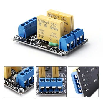 

2 Channel SSR Solid State Relay High-low Trigger 5A 3-32V For R3 New