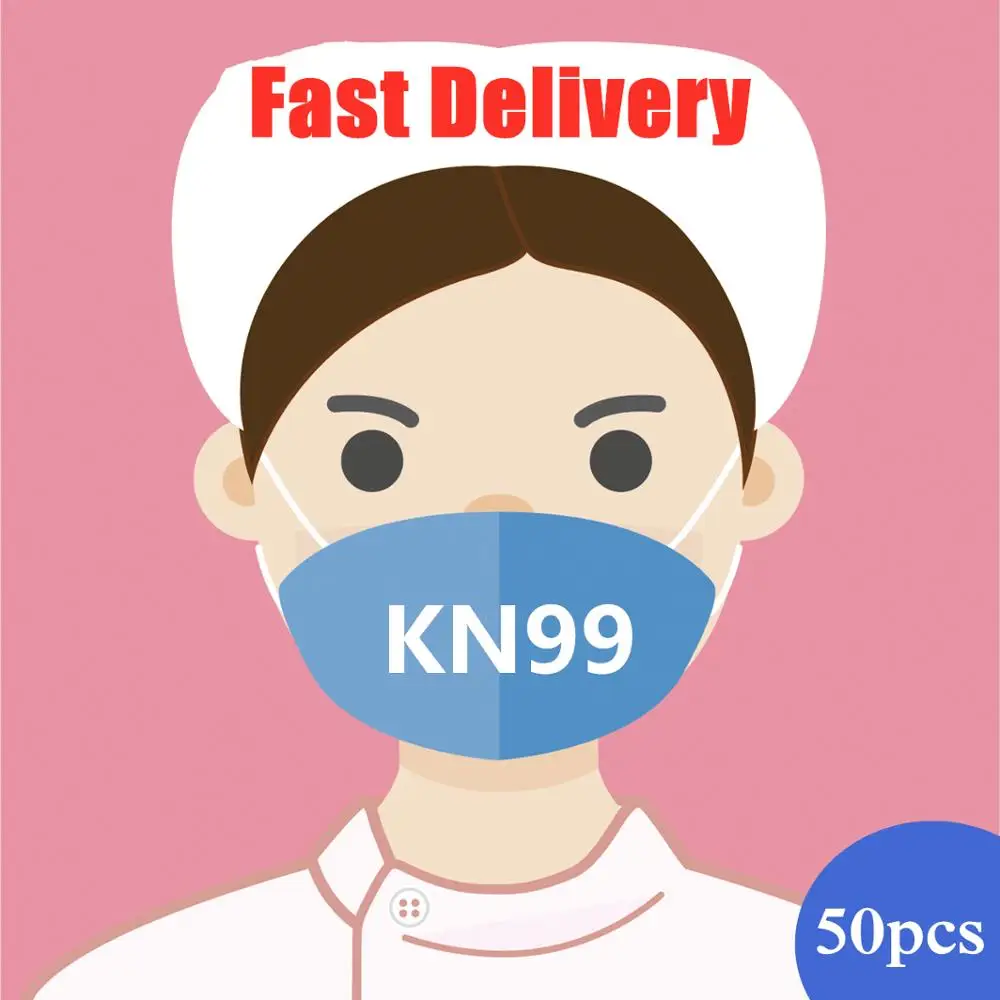 

50pcs KN99 3 Layers Mask Bacteria proof Anti Infection KN99 Masks Particulate Mouth Respirator Anti PM2.5 Safety Protective Mask