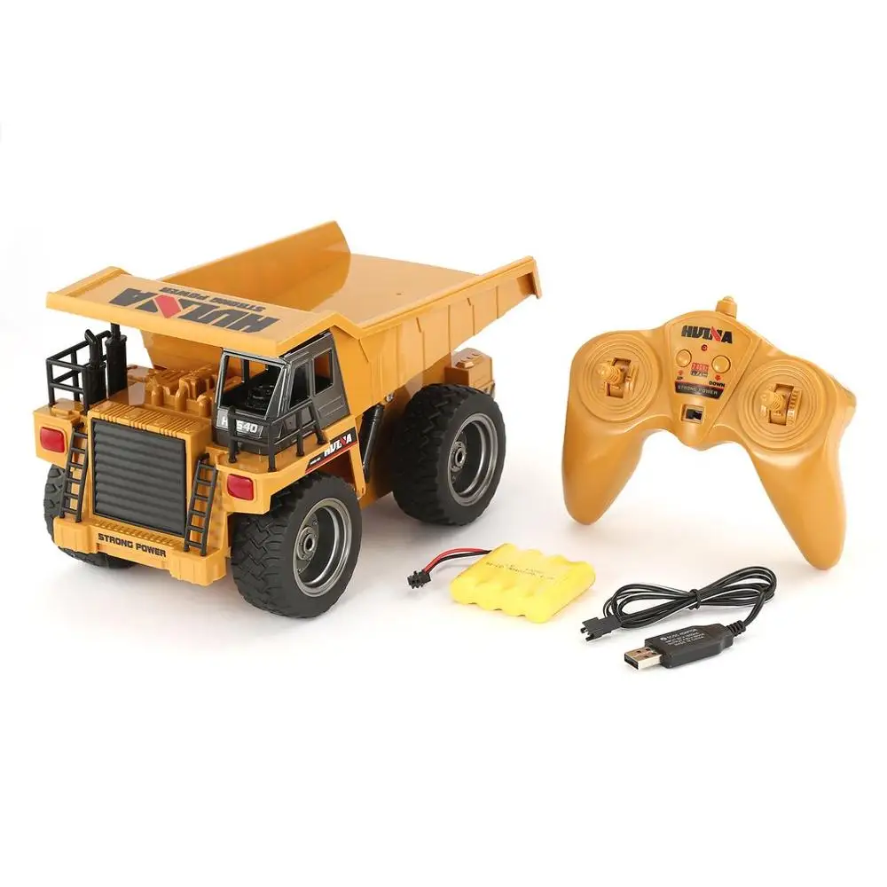 Самосвал HUINA 1540 1:18 2,4G 6CH RC из сплава, усиленный сплав, поворотный экскаватор на радиоуправлении, Инженерная машина, автомобили с дистанционным управлением, подарки для мальчиков|Радиоуправляемые автомобили| | АлиЭкспресс