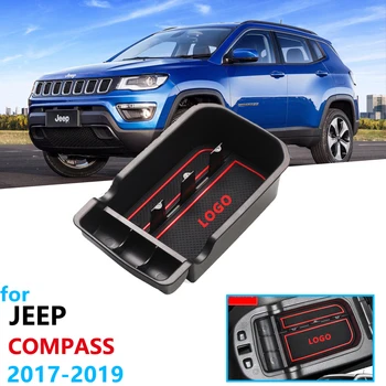 

Car Organizer Accessories for Jeep Compass 2017 2018 2019 MK2 2nd Gen Armrest Box Storage Stowing Tidying Anti-Slip Rubber