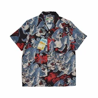 BOB DONG One Hundred Tigers Hawaiian Shirts Men Tropical Aloha Short Sleeve 1