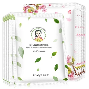 

10Pcs IMAGES Face Mask CosmeticsImages Baby Skin Moisturizing Mask Peach Blossom Moisturizing Acne Sheet Mask Skin Care