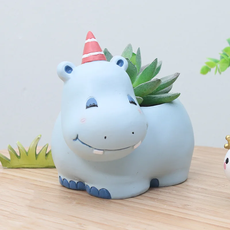 

Mini Small and Medium Spring and Summer Flowerpot Kawaii Animal Courtyard Balcony Living Room Decoration Potted Plants