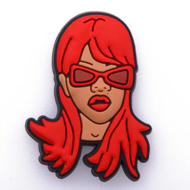 New Arrival 1 Pcs Croc Shoe Charms Cartoon Famous Superstar Clog Shoes Accessories Celebrity Singer Popular Actress Decorations c0093