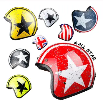 

motorcycle helmet open face helmet Captain star cascos pilot cafe racer helm summer autumn helmet