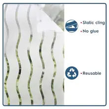 Стеклянная пленка с волнистым узором, статическая пленка, защита от солнца, перерабатываемая, съемная, матовая, новая, мульти-размер, оконное покрытие 17,7" by78. 7"