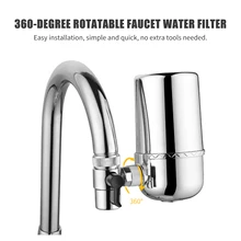 Кран, фильтр для воды, вращающийся на 360 градусов, система фильтрации водопроводной воды для жесткой воды, очиститель воды для дома, кухни, ванной комнаты