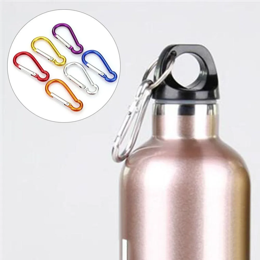

Outdoor Camping Key Aluminum Carabiner Key Chain Clip Snap Hook outdoor Water Bottle Buckle Travel Kit Climbing Accessories