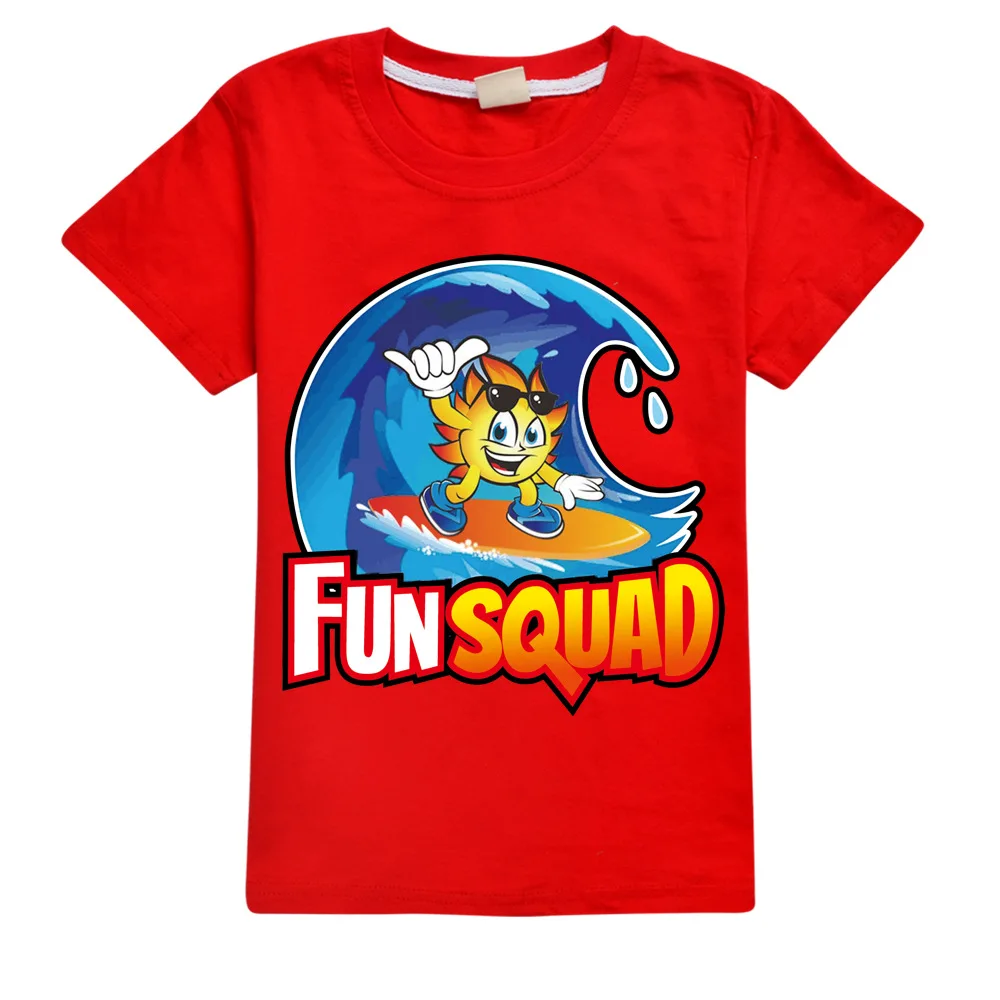 Fun Squad game Children Cartoon Cotton T-shirt Pullover Leisure Kids Girls Tops Christmas Gift 2022 Summer Clothes For Kids