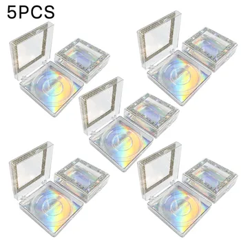 

5pcs Square False Eyelash Packaging Box Fake 3d Mink Eyelashes Boxes Faux Cils Lash Strip Case Empty
