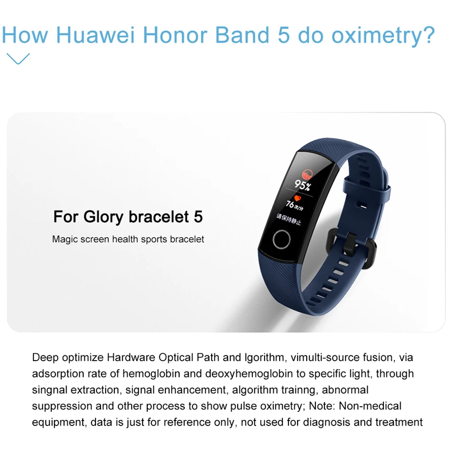 Умный Браслет huawei Honor Band 5, 4, 0,95 дюйма, трекер, умный OLED, для плавания, водонепроницаемый, Bluetooth, фитнес-трекер, сенсорный экран