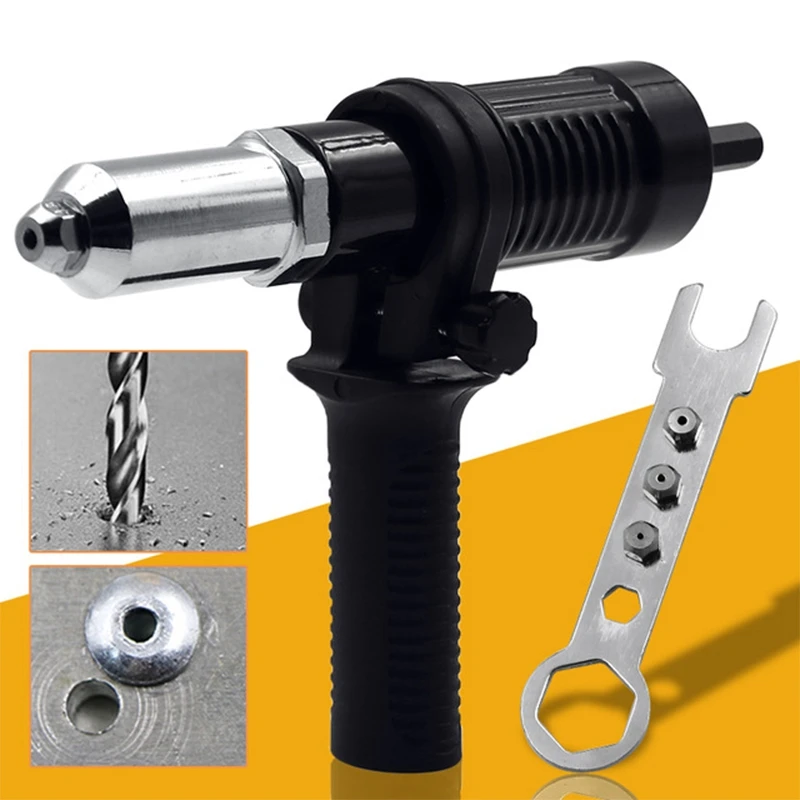 Electric Rivet Nut Riveting Tool Cordless Riveting Drill Adaptor Insert Nut Tool Multifunction Nail Auto Rivet
