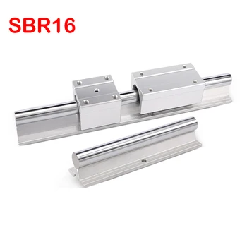 

2pcs linear rail SBR16 100mm to 1550mm + 4 pcs SBR16UU linear bearing blocks for CNC parts 16mm linear guide