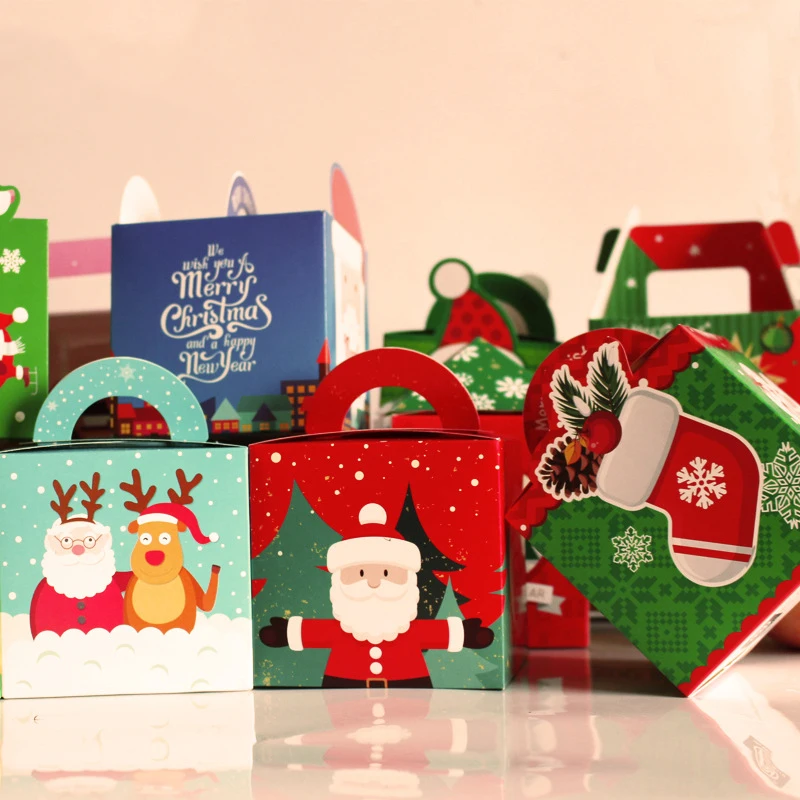 12 шт. рождественские коробки для конфет с героями мультфильмов подарочные пакеты рождественские украшения вечерние подарочные коробки для детей