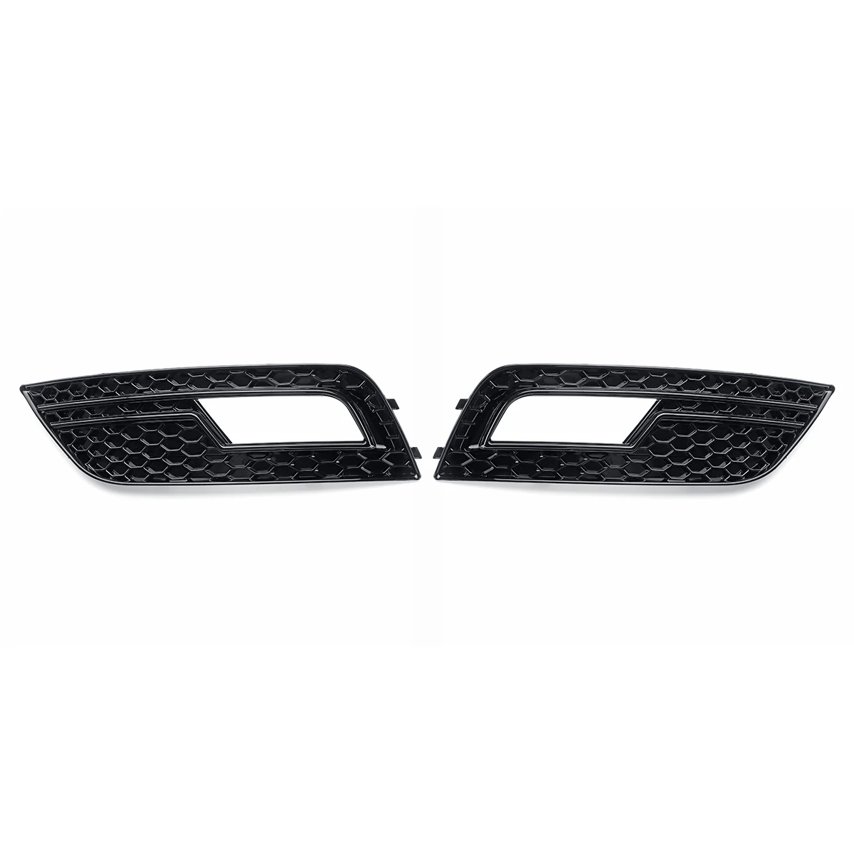 

Hot Sale Front Bumper Fog Light Lamp Grill Grilles Cover Glossy Black For Audi A4 B9 2012 2013 2014 2015 2016 Car Styling