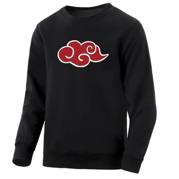 

Naruto Anime Men'S Hoodie Hot Harajuku Sweatshirts Leisure Fleece Pullover Red Claud Print Mens Sweatshirt Japanese Streetwear