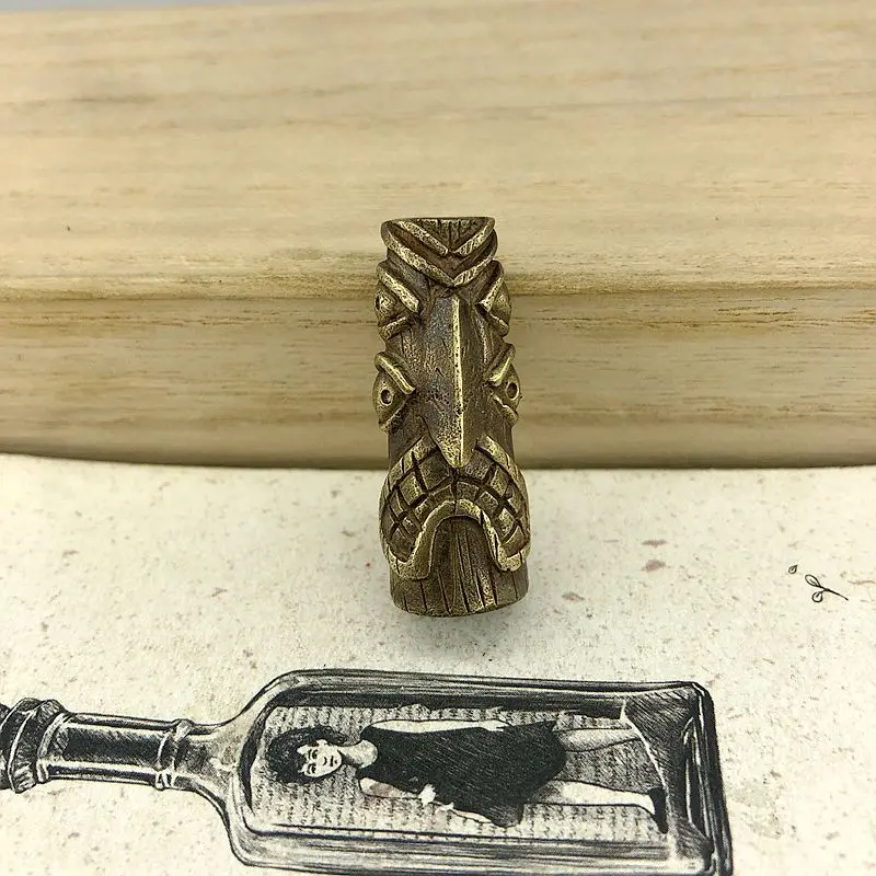 EDC инструменты латунные ножи бусины латунные индийские тотемные бусы на шнурок Паракорд нож инструмент кулон#194