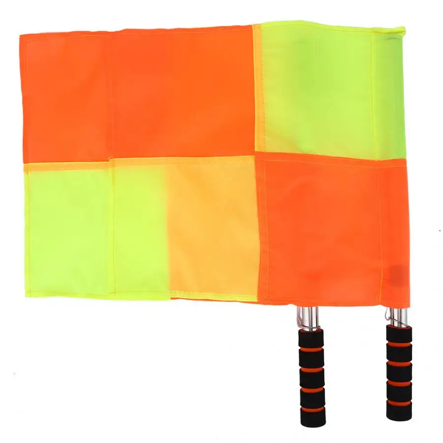 2pcs Soccer Referee Flag Football Judge Sideline Flags Sports Equipment  ♞ 