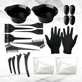 

1 Set/22pcs Hair Coloring Kit Disposable DIY Dyeing Tool Kit Hair Tinting Mixing Bowl Comb for Home Shop