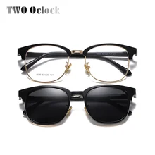 Два Oclock поляризованные солнцезащитные очки с магнитным зажимом на Polar TR90 оптика солнцезащитные очки зеркальные женские очки без класса линзы Z8020