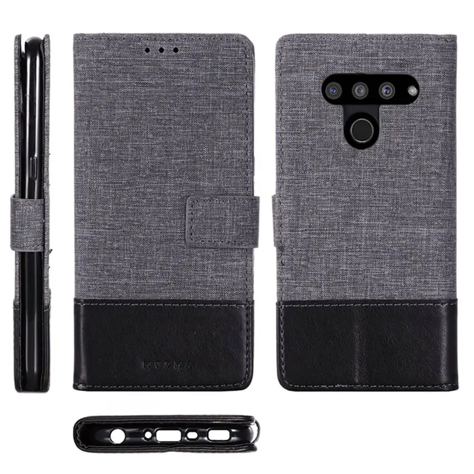 Джинсовый разноцветный кожаный флип-чехол для LG V50 V20 V30 Q6 V40 G8S V35 ThinQ чехол для телефона LG K40 чехол-кошелек