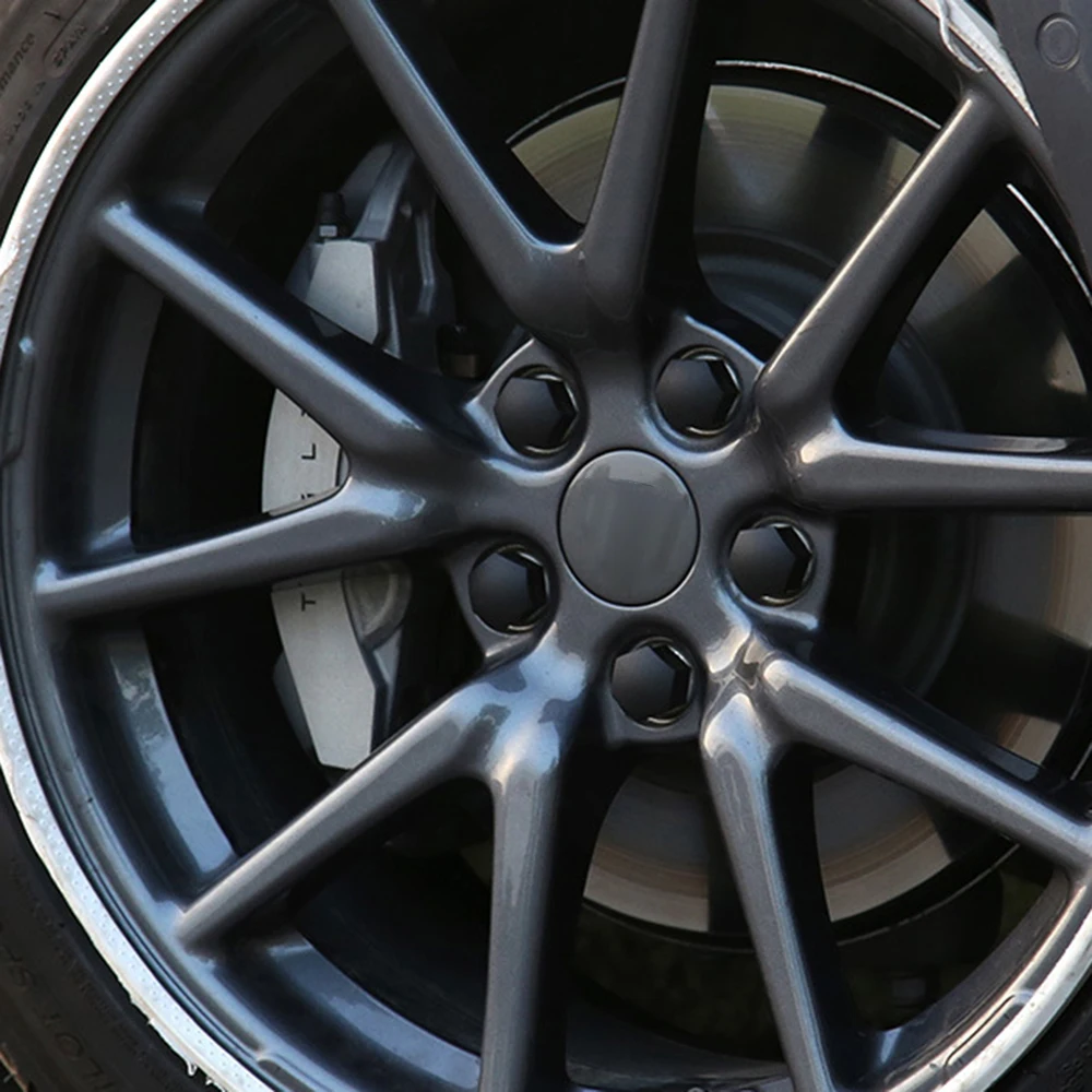 

20pcs/set Car Wheel Nut Protective Cap Covers High Quality For Tesla Model 3 Black Auto Nut Covers Disassembly Clamp Accessories