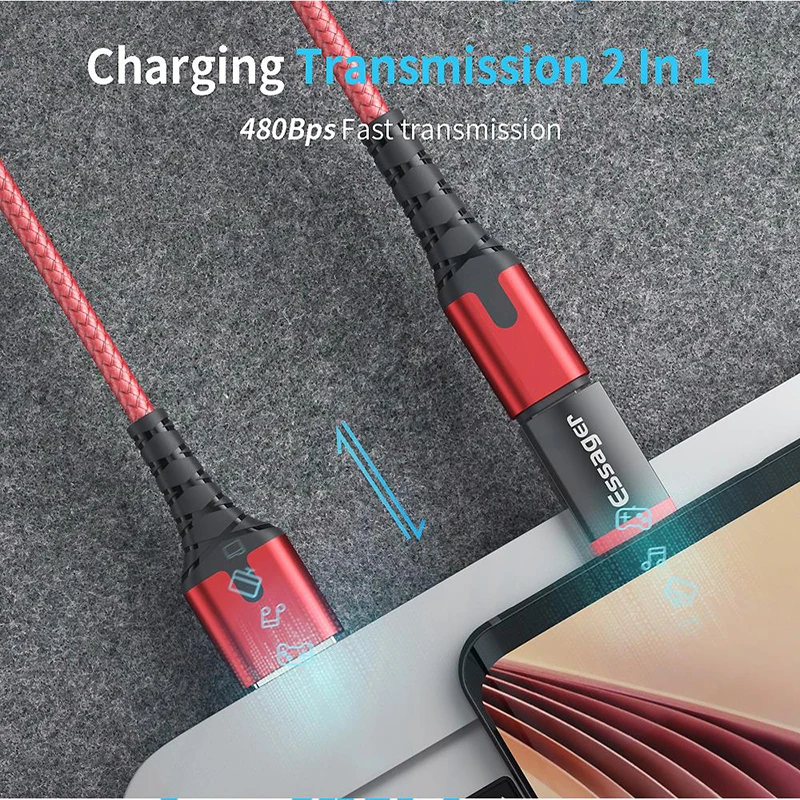 Essager USB C OTG Adapter Type C to Micro USB Charger Cable Converter for Macbook Pro Samsung Galaxy S9 Huawei Type-C USB OTG