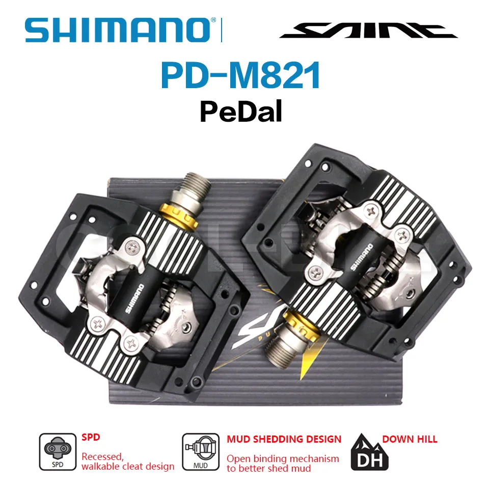 SHIMANO SAINT PD M821 M820 SPD Pedal PD-M821 XC/DH Downhill Enduro SPD  Mountain Bike upgrade PD M820 incl SM-SH51 Cleats - AliExpress Sports \u0026  Entertainment