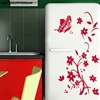 1PCS Butterfly Rattan Fridge Sticker Generation Carved Black and White Red Cabinet English Wall Sticker Home Decoration 40*60cm ► Photo 2/6