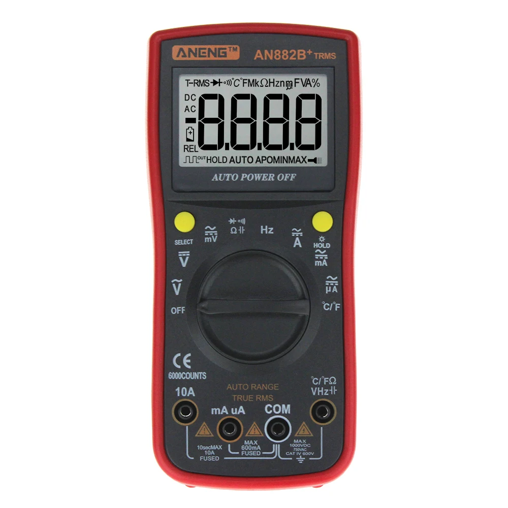 

Tool ANENG AN882B+ TURE RMS Digital Multimeter Auto NCV AC DC Auto LCR Volt Meter Tester Temprature Continuity Tester