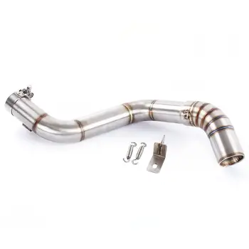 

Motorcycle Exhaust Muffler Middle Pipe Link Pipe Mid Connect Refit for KTM DUKE390 2012-2016