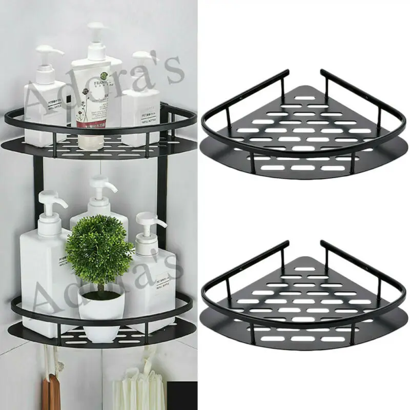 

1/2 Tiers HOT Bathroom Triangular Shower Shelf Corner Bath Storage Holder Organizer Rack