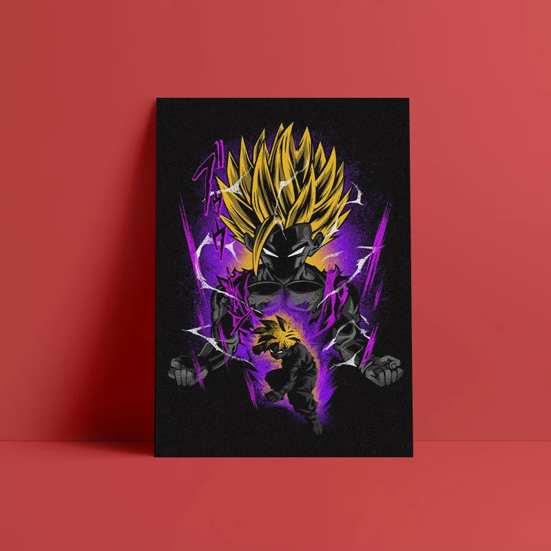 Gohan SSJ2 Dragon ball Супер картина Плакат Украшение стены Искусство Печать на холсте для гостиной домашний Декор Спальни