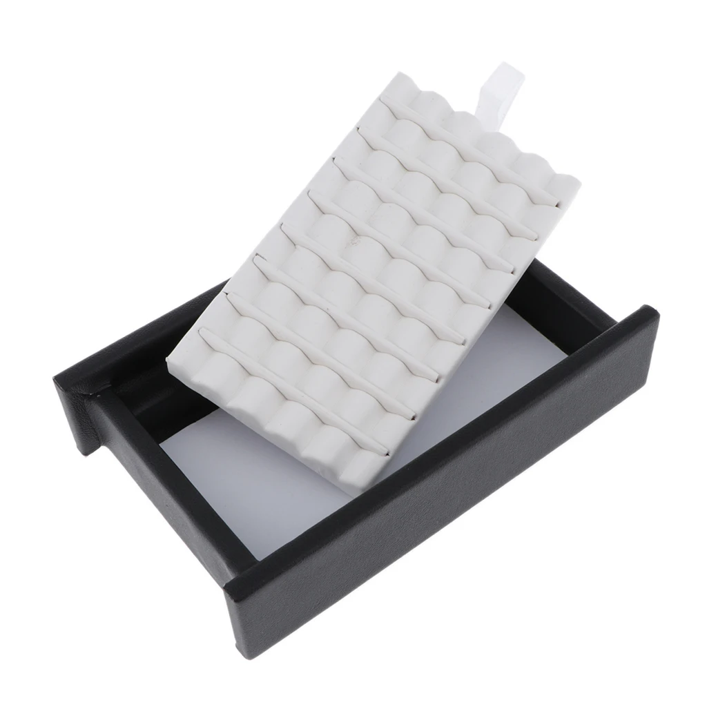 2x Diamond Display Box W/ Magnet Cover Gemstone Box Gem Storage Case Organizer
