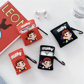 

Japan famous food Fujiya Milky sugar Silicone Earphone Cases For Airpods 1 2 3 Pro Wireless Bluetooth Headset Cover Case