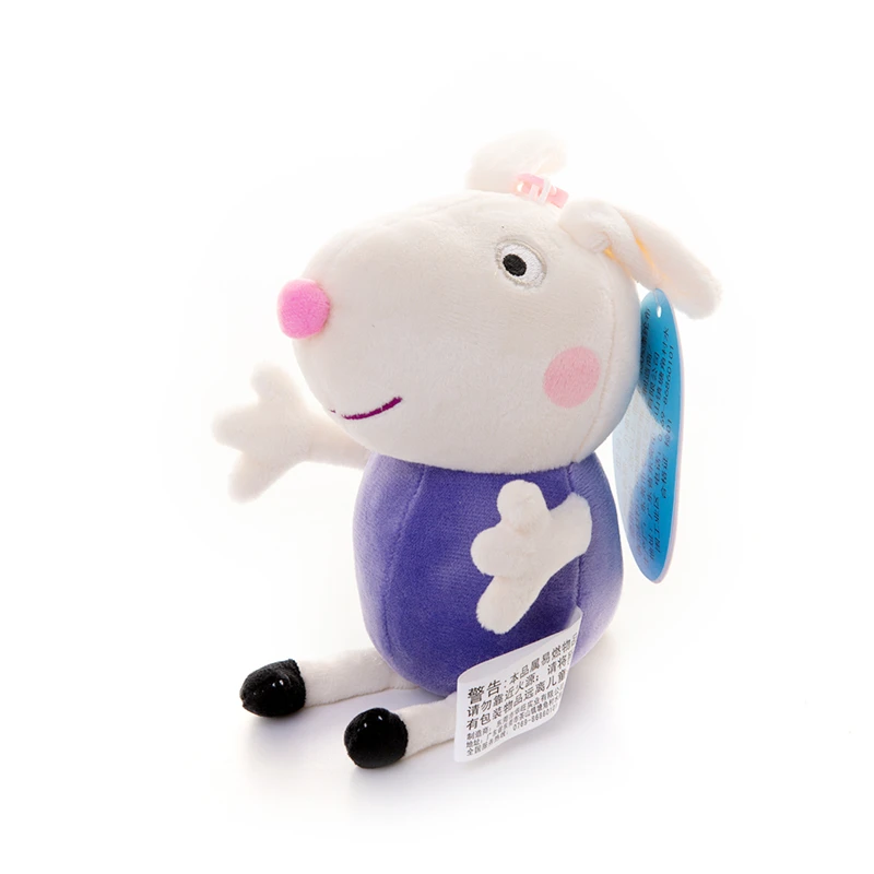 4 шт./компл. Peppa Pig 19/30 см; оригинальные плюшевые животные игрушки фигурку модель куклы семейство розовых свиней вечерние Для Детский подарок
