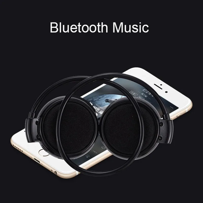 Wireless Bluetooth Headset Waterproof Mini Sports 3D Stereo Surround Earphone MP3 Music Player Micro SD Card Slot with Mic