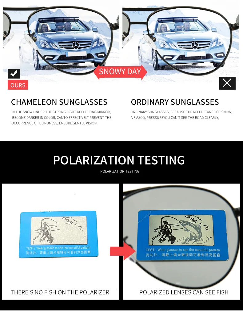 Zerosun, поляризационные солнцезащитные очки, мужские, фотохромные, авиационные, солнцезащитные очки для мужчин, негабаритные, хамелеон, переход, UV400, очки для вождения