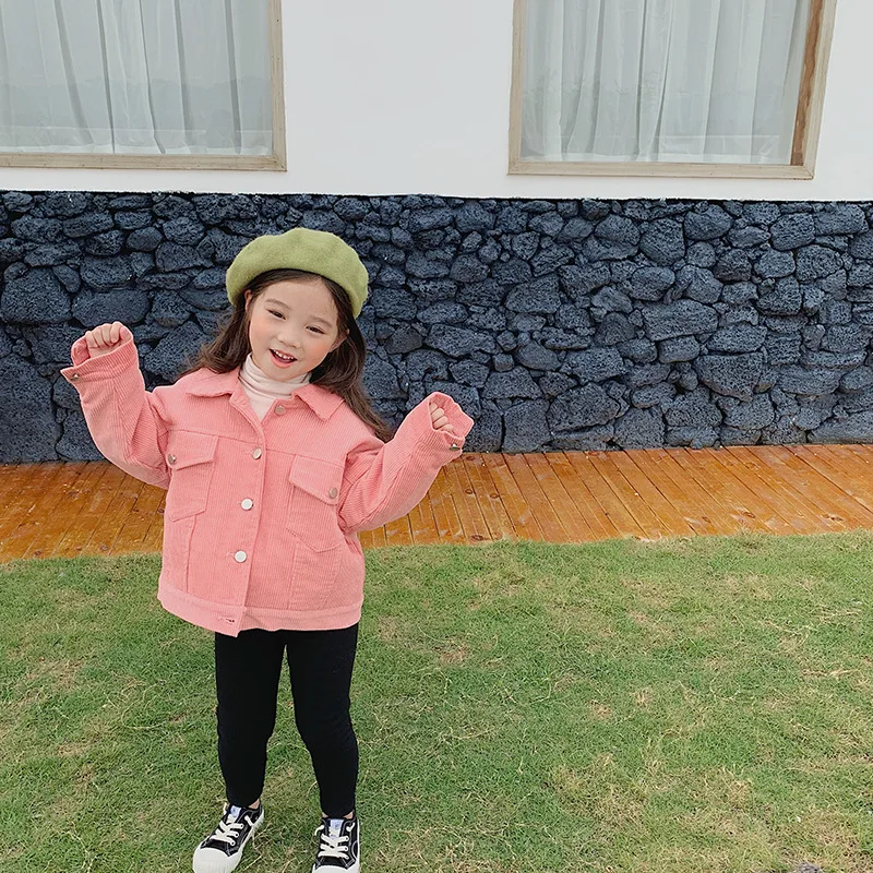 New Arrival Girls Corduroy Coat Autumn Winter Fashion Kids Jacket Baby Girl Clothes 2-7 Years